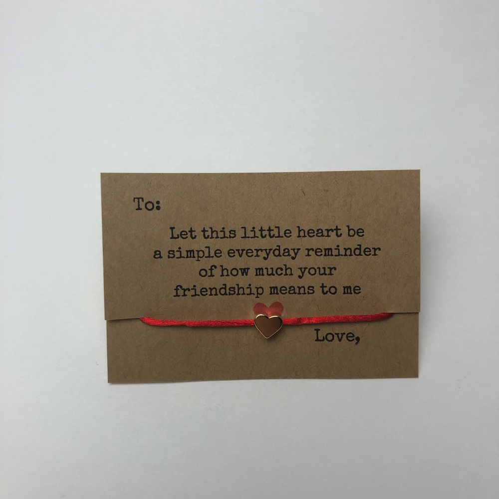 Friendship Red String Heart Bracelet